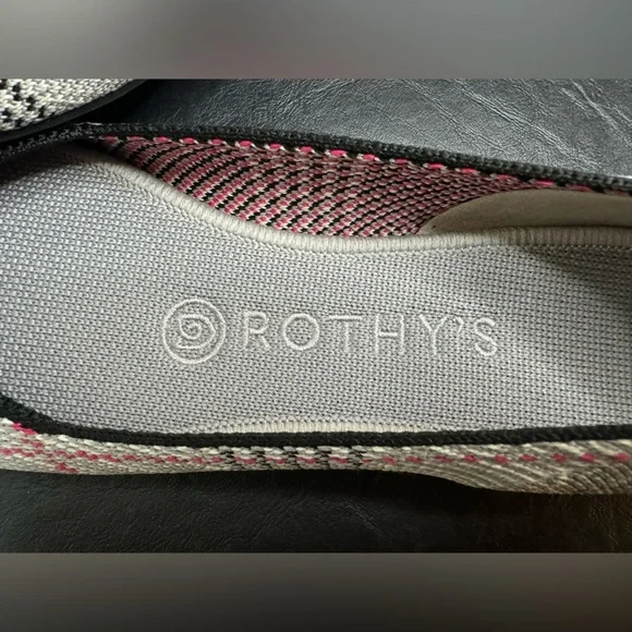 💖 Rothy’s NWOT The Flat Retired Round Toe Flats in Grey Glen Plaid Size 7 - Picture 5 of 9